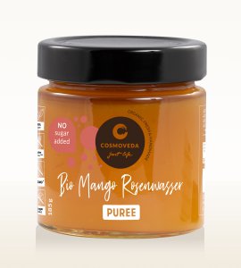 BIO MANGO pyré s ružovou vodou 400g COSMOVEDA